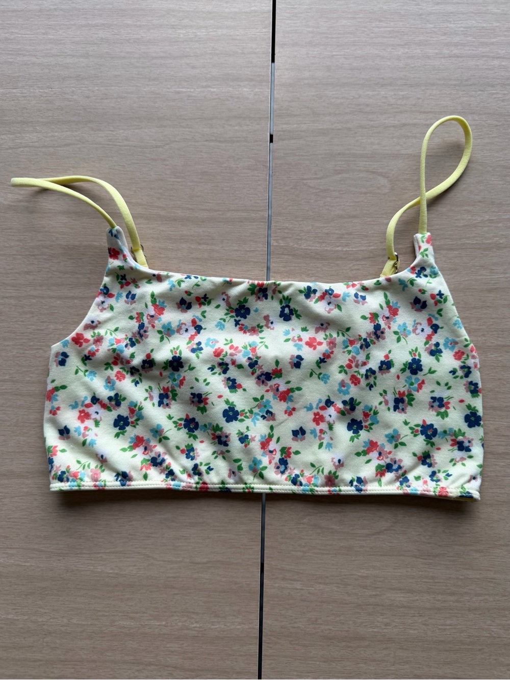 Anthropologie Yellow Floral Women’s Swim Bikini Top XXS/XS